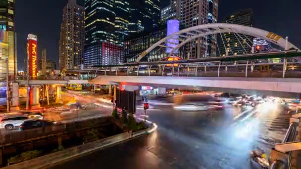 Bangkok Tailandia Mayo 2019 Time Lapse Lot Car Traffic Chong — Vídeo de stock