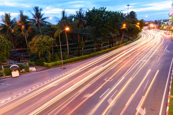 Oskärpa Ljus Trafiken Vägen — Stockfoto