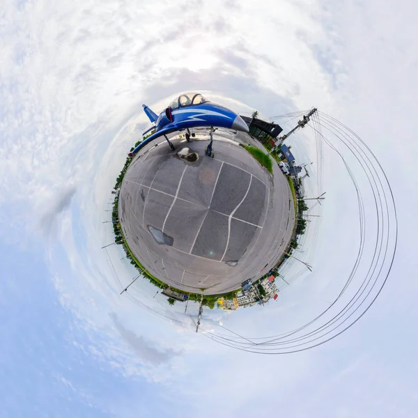 360 Panorama Old Airplane Park Showing Public Park — Stock Photo, Image