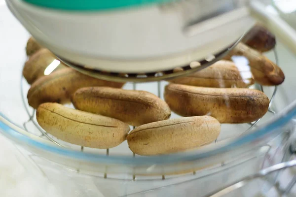 Hacer Plátano Horno Vapor Caliente — Foto de Stock