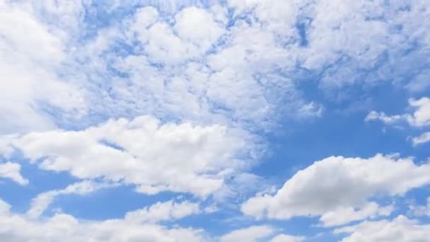 Zeitraffer Der Weißen Wolke Verschwinden Der Heißen Sonne Blauen Himmel — Stockvideo