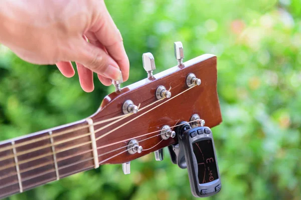 Gitar Tuner Araç Ayarlama Gitar Dizeleri Notlar — Stok fotoğraf