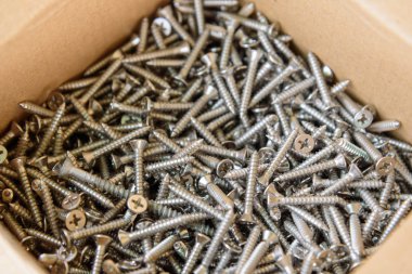 kutusunda kendi kendine dokunan vida bir sürü