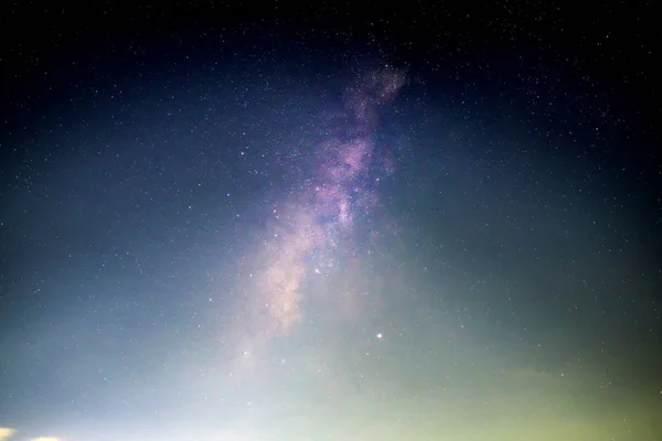 Milky Sätt Stjärna Himlen Mörk Natt — Stockfoto