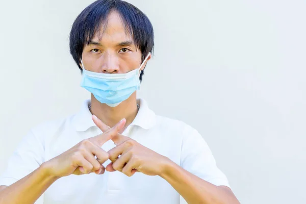 Muži Ukazují Špatný Způsob Jak Nosit Hygienickou Masku — Stock fotografie