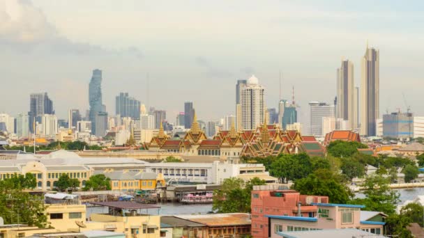 Bangkok Thailand Juni 2020 Hohe Ansicht Zeitraffer Der Große Palast — Stockvideo
