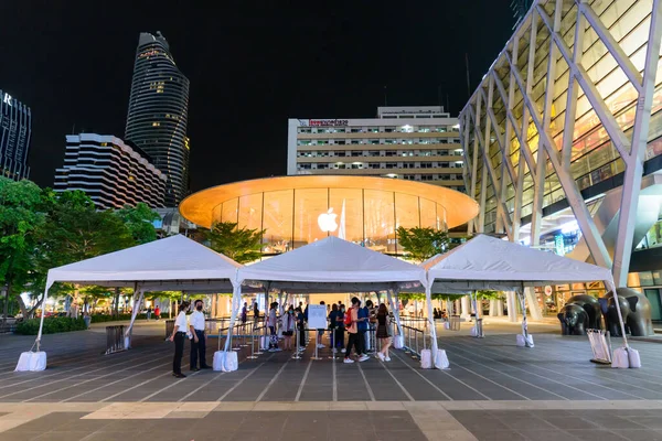 Bangkok Thailand August 2020 Covid Screening Point Front Side Apple — Stock Photo, Image