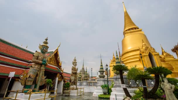 Bangkok Tajlandia Września 2020 Widok Upływu Czasu Wat Phra Kaew — Wideo stockowe