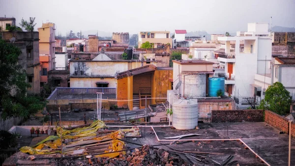 Μια Άποψη Της Συστάδας Των Σπιτιών Μια Ινδική Πόλη — Φωτογραφία Αρχείου