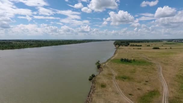 Річка Іртиш біля Омська.. — стокове відео