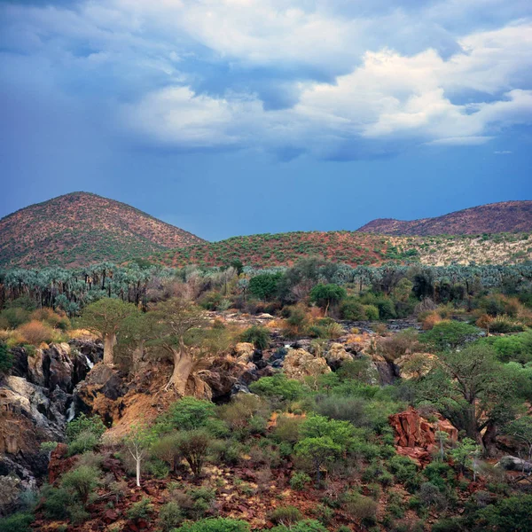 Schilderachtige Karakter Van Afrika Groene Bomen Heuvels — Stockfoto