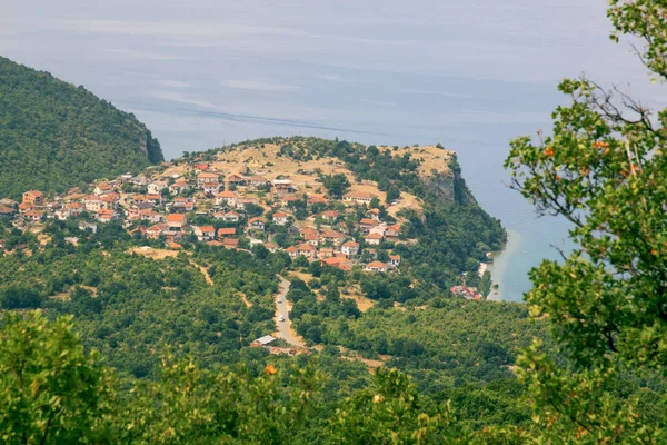 Makedonya Nın Galiçya Ulusal Parkı Dağları Ndan Trpejca Ochrid Gölü — Stok fotoğraf