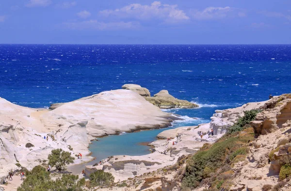 Playa Sarakiniko Norte Isla Milos Cícladas Grecia Milos Una Las —  Fotos de Stock