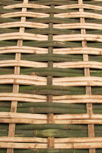 Bambu Väva Textur Bakgrund Design Naturliga Hantverk Vertikal Natur Bakgrund — Stockfoto