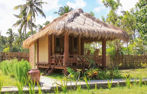 Sasak Casa Bambù Giardino Località Lombok Indonesia Kuta Lombok Paradiso — Foto Stock