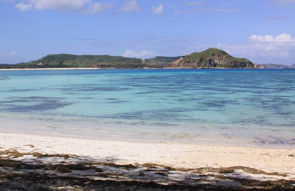 Eau Cristalline Kuta Beach Lombok Indonésie Kuta Lombok Est Paradis — Photo