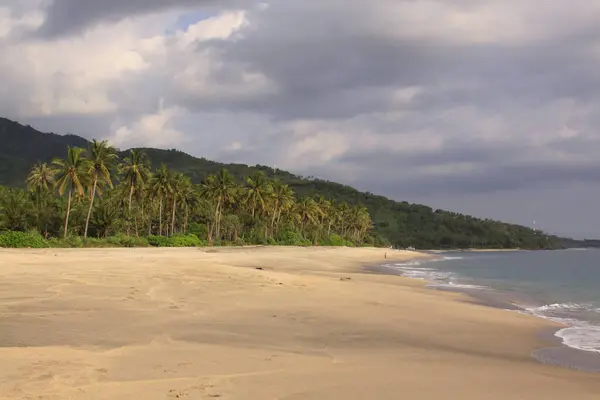 Empty Beach Pantai Setagi Senggigi Lombok Indonesia Exotic Tropical Destination — Stock Photo, Image