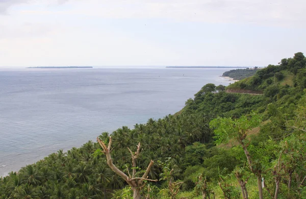 Gili Air Gili Meno Widziane Lombok Wyspy Gilis Lub Gili — Zdjęcie stockowe