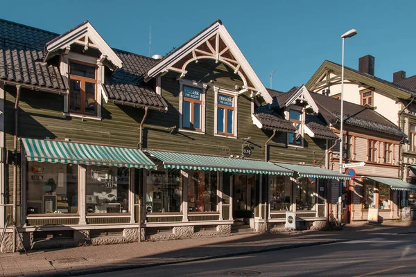 stock image Tromso, Norway - November 10, 2018. General view of Storgata street, the main commercial avenue of Tromso.