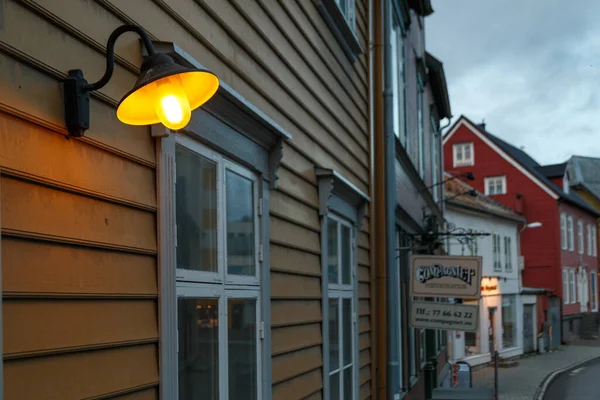 Tromso Noruega Noviembre 2018 Detalle Iluminación Storgata Una Las Calles —  Fotos de Stock