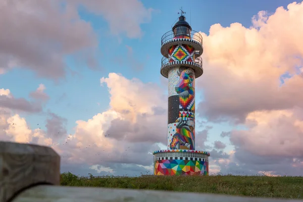 Ajo Lighthouse Cantabria Spain August 2020 Ajo Lighthouse Has Recently — Stock Photo, Image