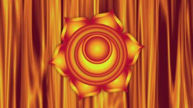 Arka planda Sacral çakra dönüşünün canlandırması