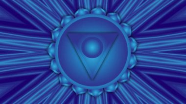 Kaleydoskop Arkaplan ile boğaz çakra döndürme animasyonu