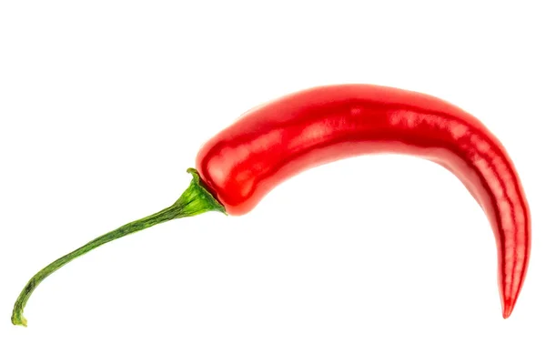 Beyaz arka plan stüdyosunda kırmızı biber.