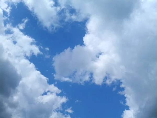 Paysage Clairière Ciel Bleu Nuages Blancs — Photo