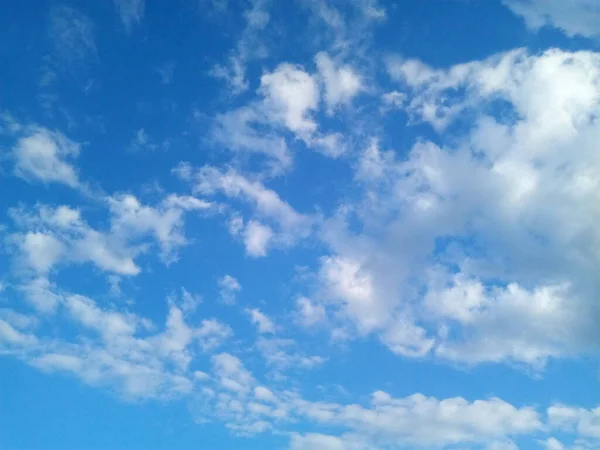 Krajobraz Polana Błękitne Niebo Białe Chmury — Zdjęcie stockowe