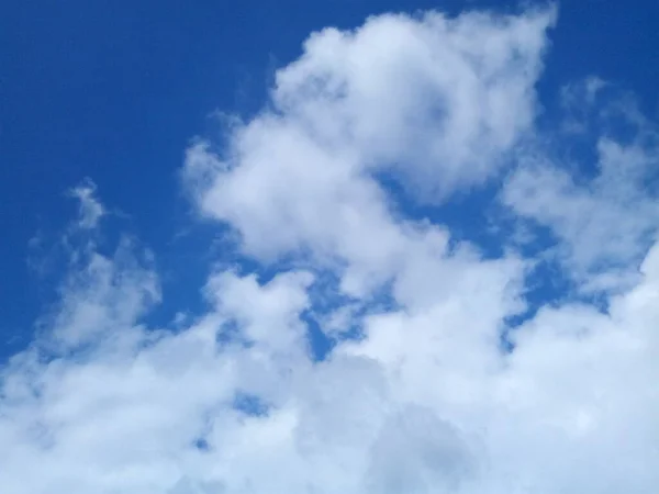 晴れた夏の日には青空に雲が — ストック写真