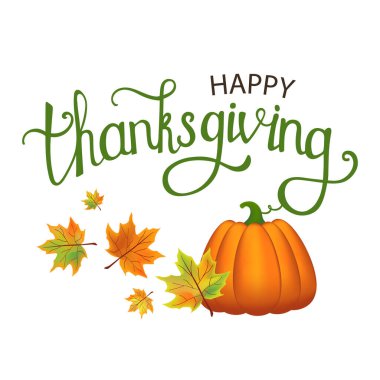 Şükran Günün kutlu olsun. Typography vektör tasarımı. Tasarım şablonu. Renkli sonbahar yaprakları. Sonbahar Hasadı.