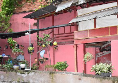 Da Nang Vietnam 'daki küçük ekicilerin kompozisyonu.