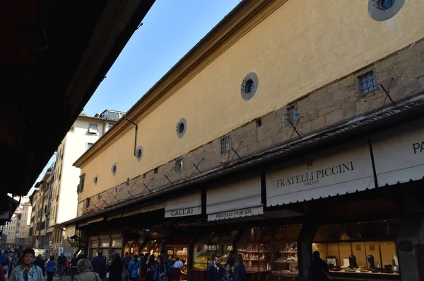 Die Brücke Ponte Vecchio Florenz Italien — Stockfoto