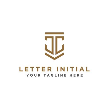 CC logo simgesinin ilk harflerinden şirketler için logo tasarımı ilham kaynağı. - Vektör
