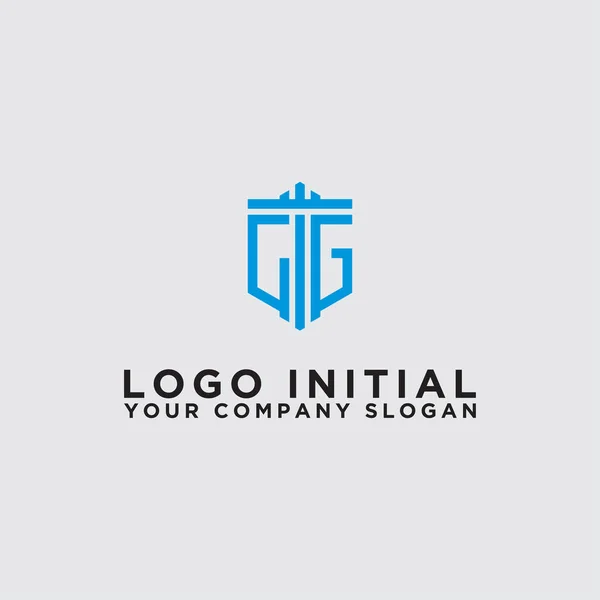 Ggc Logo Simgesinin Ilk Harflerinden Şirketler Için Logo Tasarımı Ilham — Stok Vektör