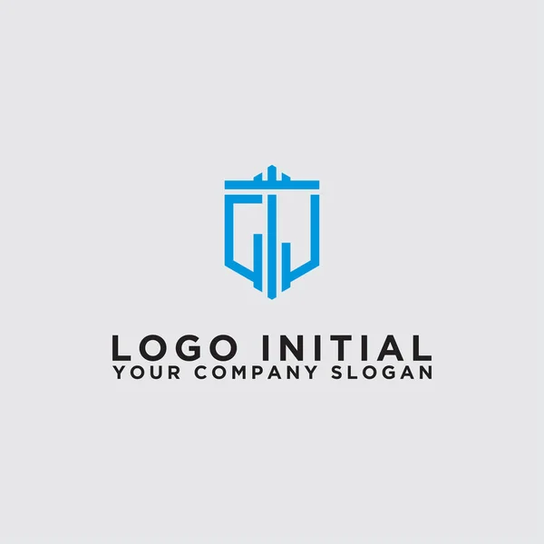 Inspiración Diseño Logotipo Para Las Empresas Partir Las Letras Iniciales — Vector de stock