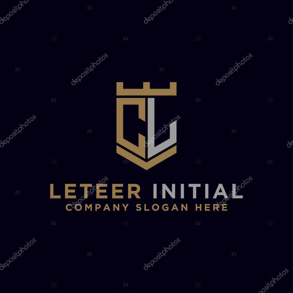 Logo design inspiration for companies from the initial letters of the CL logo icon. -Vector