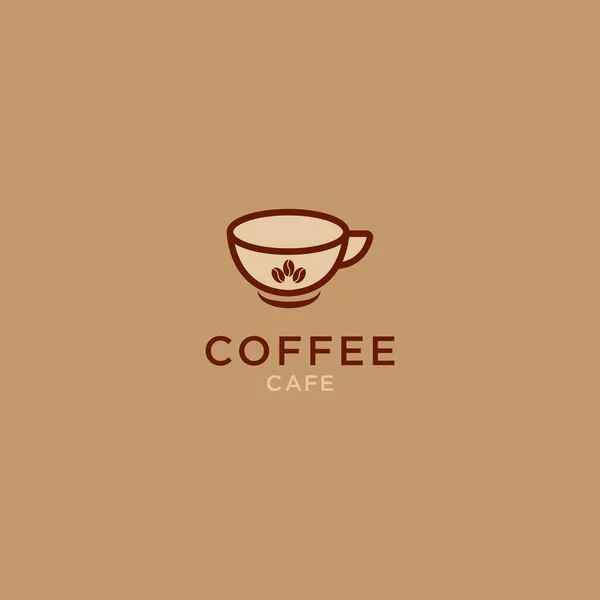 Vector Illustration Hot Coffee Cup Icon Logo Design Vector — Stock Vector