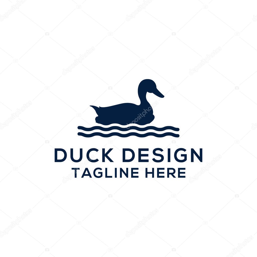 Collection of vector animal logos. Duck design. - Vector