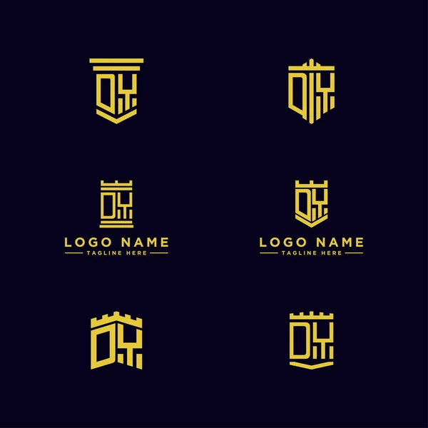 Conjunto Design Logotipo Inspirador Para Empresas Partir Das Letras Iniciais —  Vetores de Stock