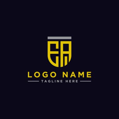 Logo tasarımı, EA logo simgesinin ilk harflerinden şirketler için ilham kaynağı. - Vektörler