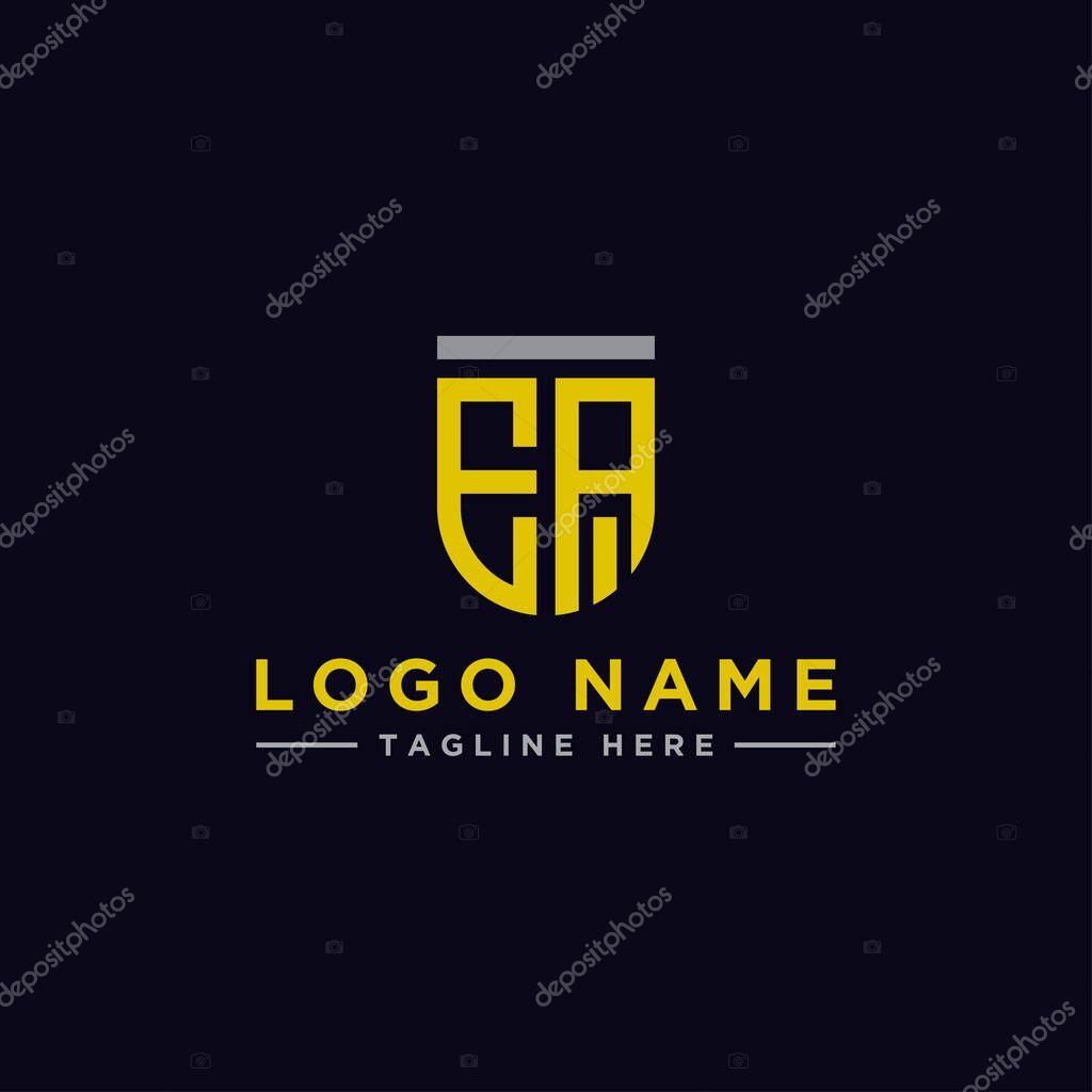 Logo design, Inspiration for companies from the initial letters of the EA logo icon. -Vectors