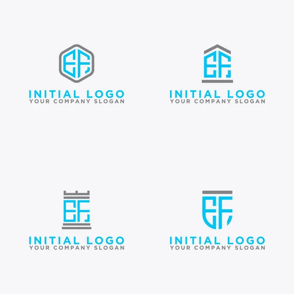 Inspirerande Logotyp Design Set För Företag Från Första Bokstäverna Logotypen — Stock vektor