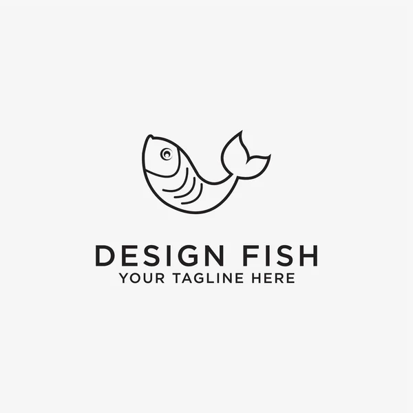 Vektor Symbol Des Fisches Illustration Der Logo Vorlage — Stockvektor