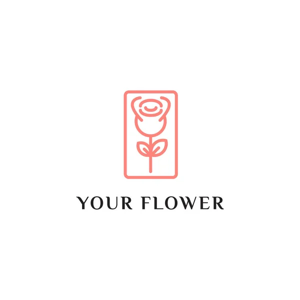 Blatt Blume Logo Natur Für Kosmetikunternehmen Spas Schönheitssalons Dekorationsunternehmen Boutique — Stockvektor