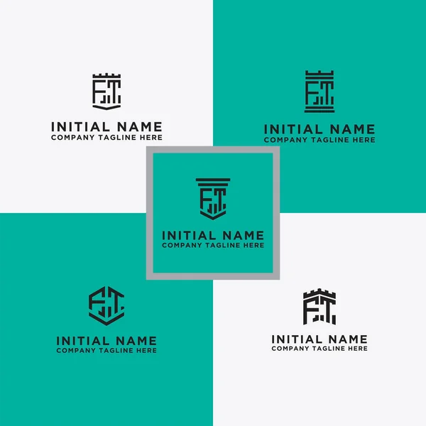 Conjunto Design Logotipo Inspirador Para Empresas Partir Das Letras Iniciais —  Vetores de Stock