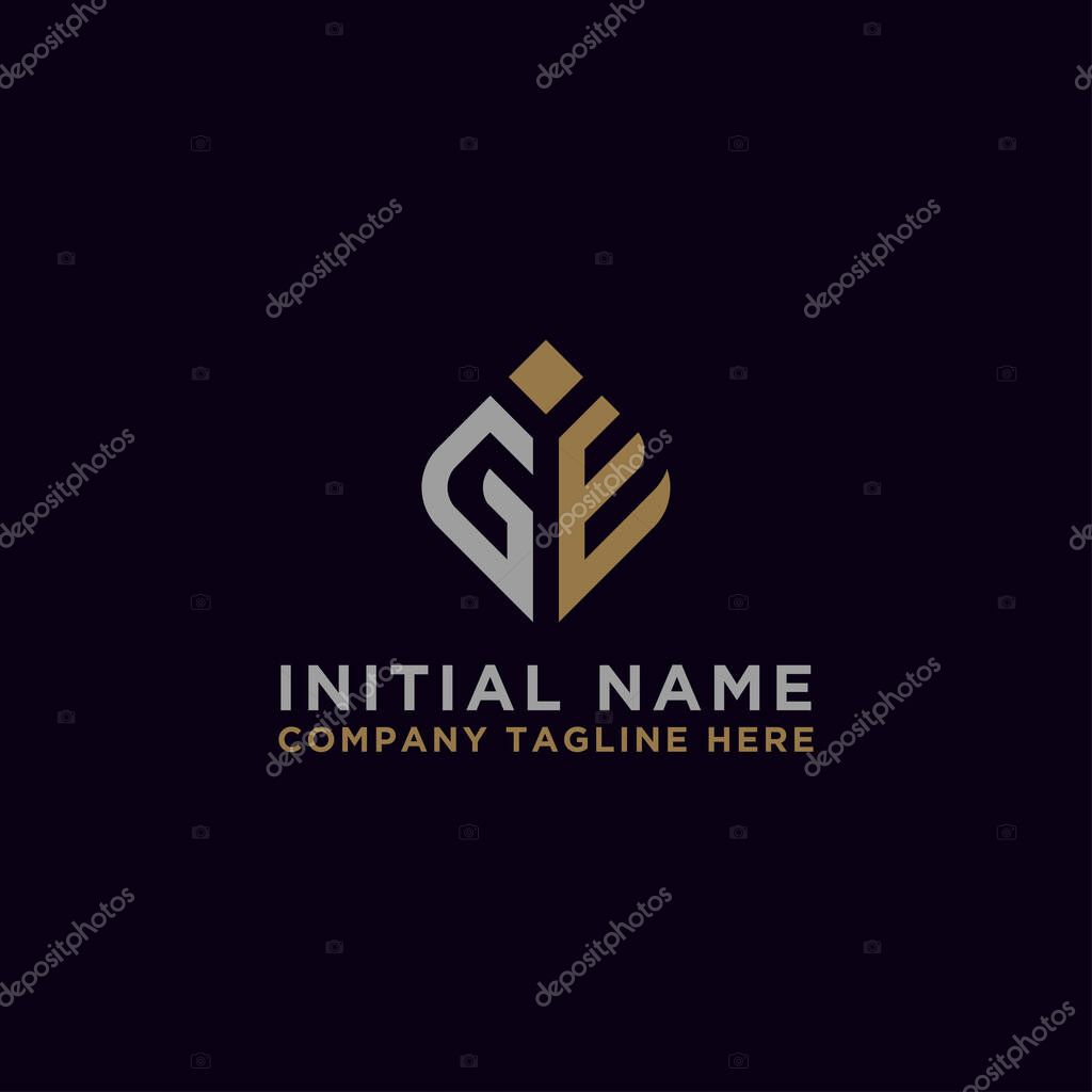 Logo design inspiration for companies from the initial letters of the GE logo icon. -Vector