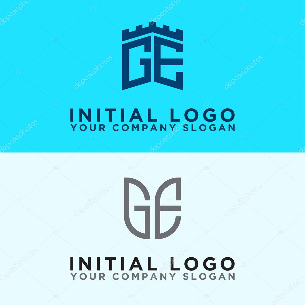 Inspiring company logo Set, designs from the initial letters of the GE logo icon. -Vectors