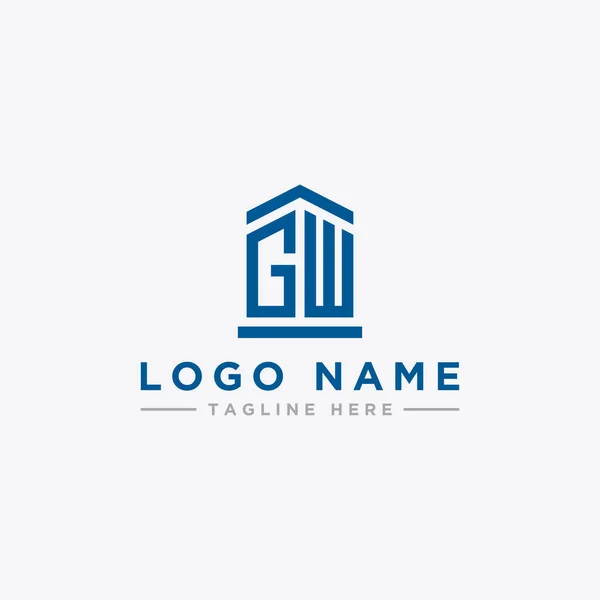 Inspiración Diseño Logotipo Para Las Empresas Partir Las Letras Iniciales — Vector de stock